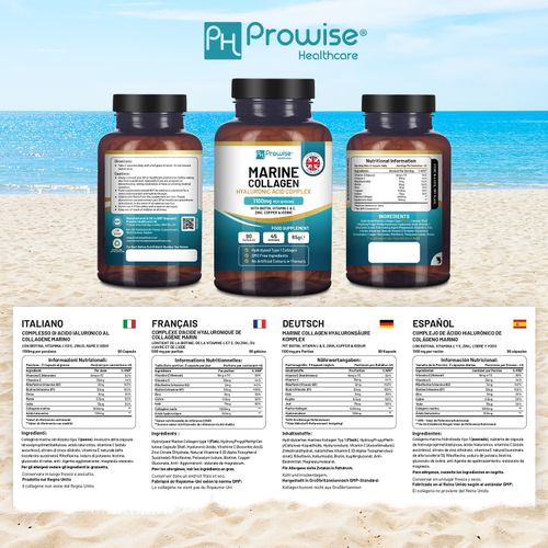 🌊 Prowise Marine Collagen with Hyaluronic Acid Complex 1100mg – 90 Capsules